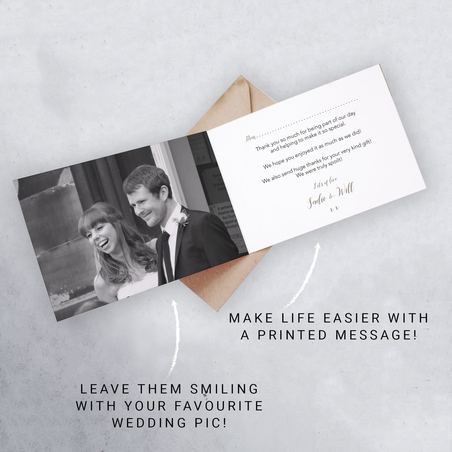Personalised Photo Flower Press Thank You Cards