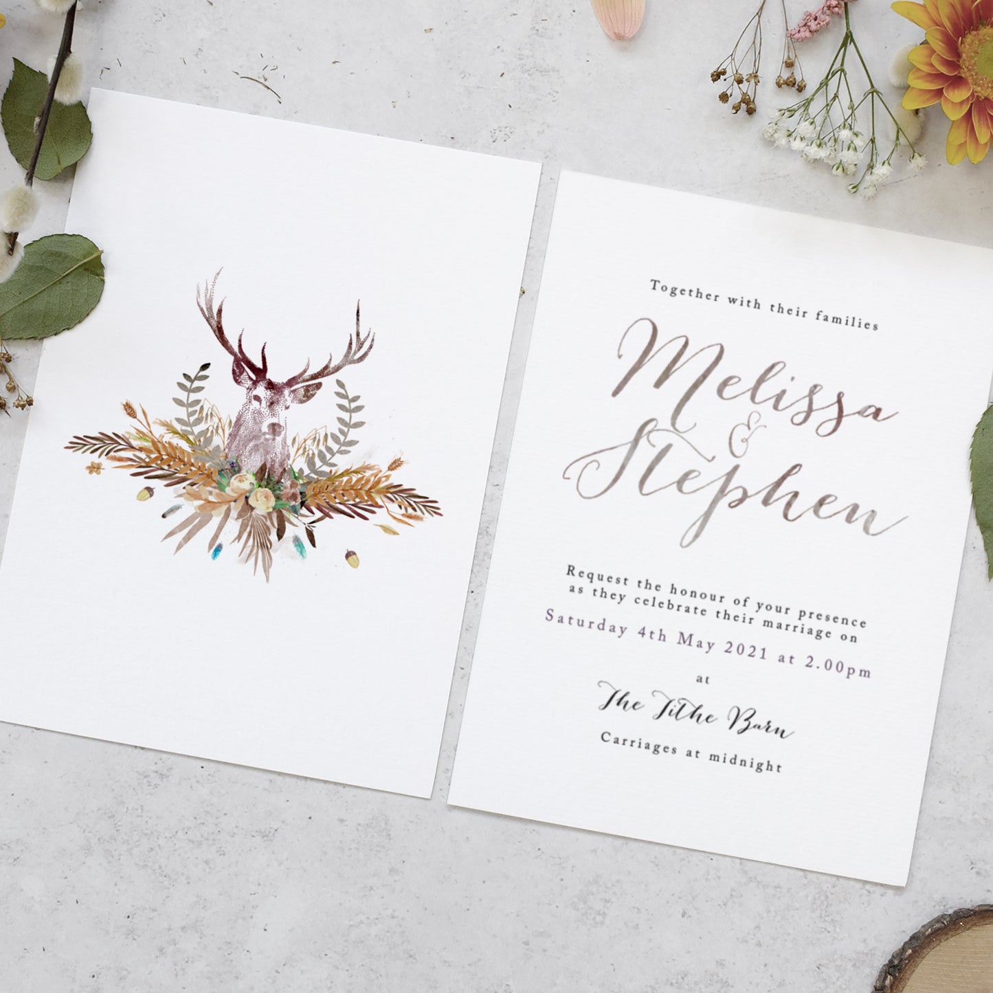 Highland Autumn Flat Invitation