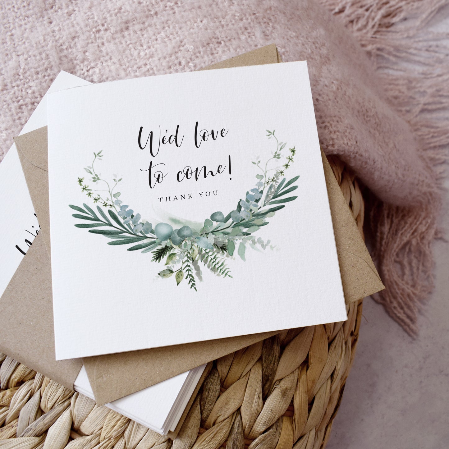 Herb Garden Wedding Acceptance Card £2.50