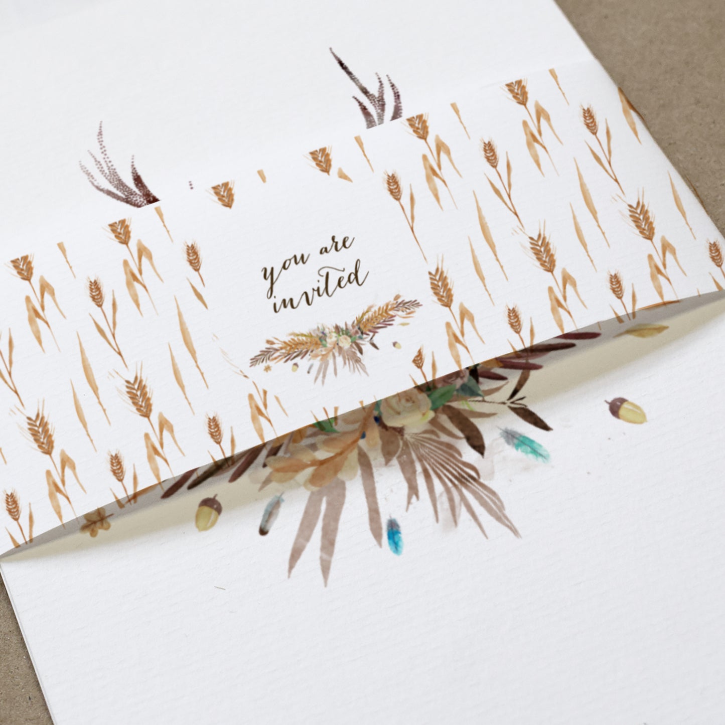 Highland Autumn Flat Invitation