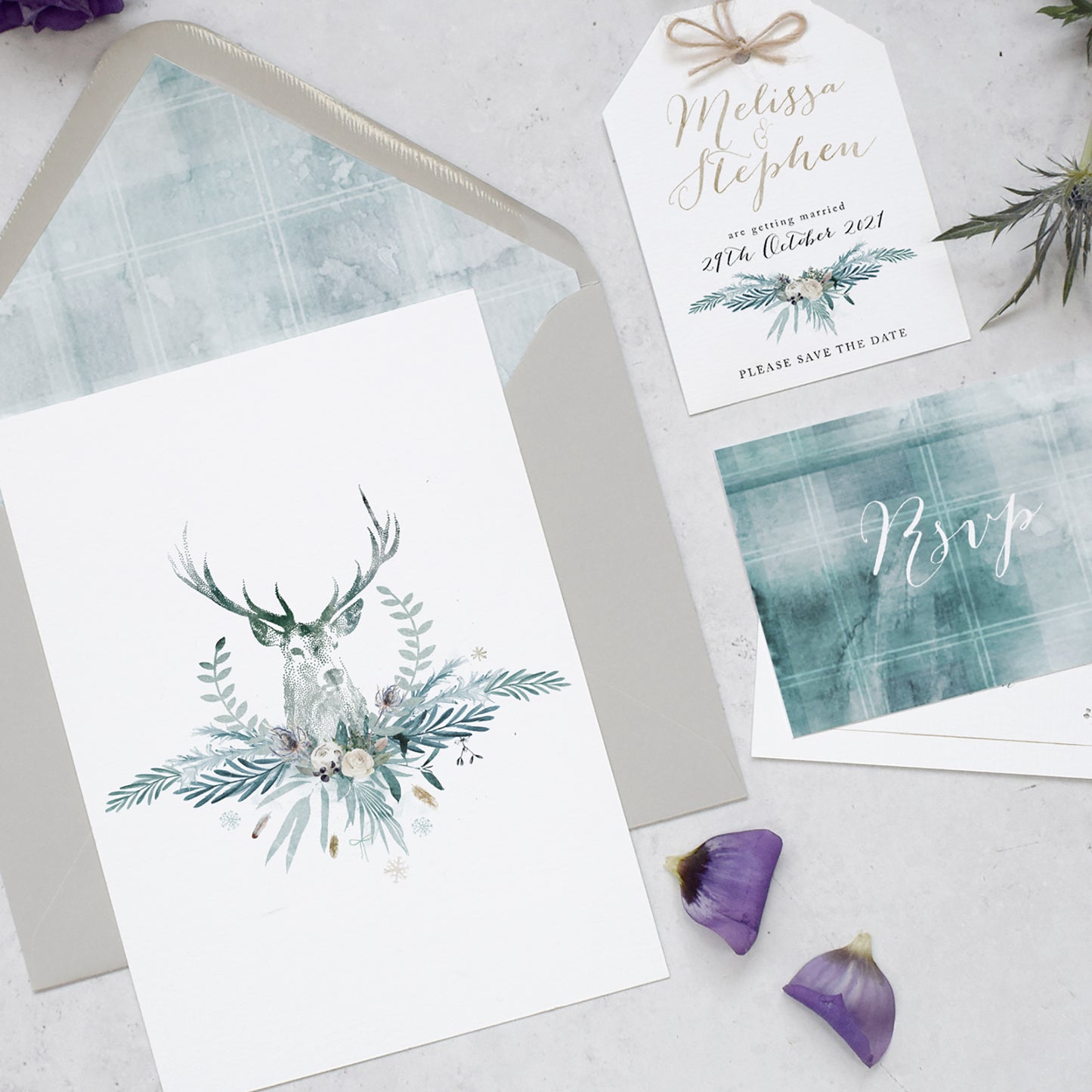 Highland Winter Flat Invitation