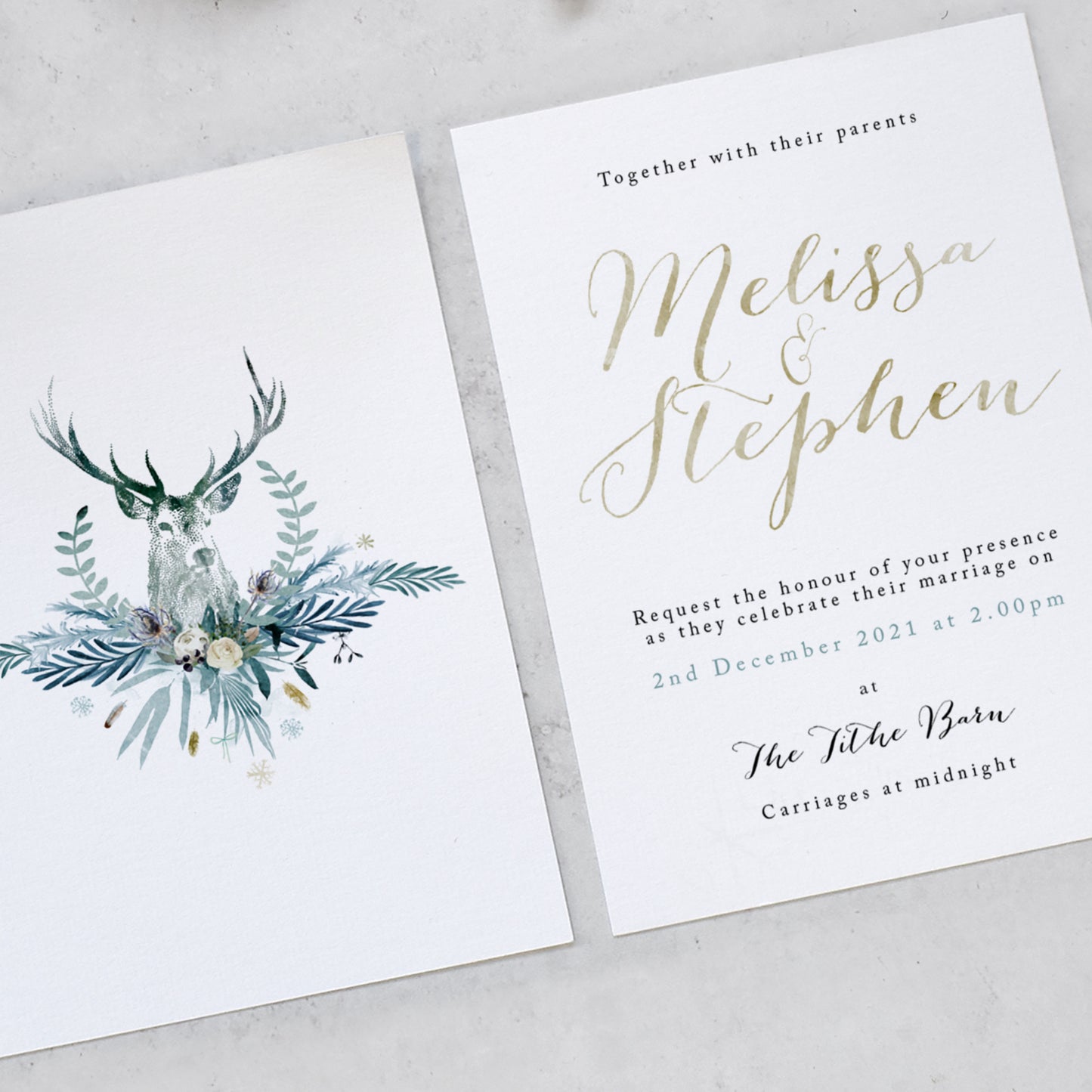 Highland Winter Flat Invitation