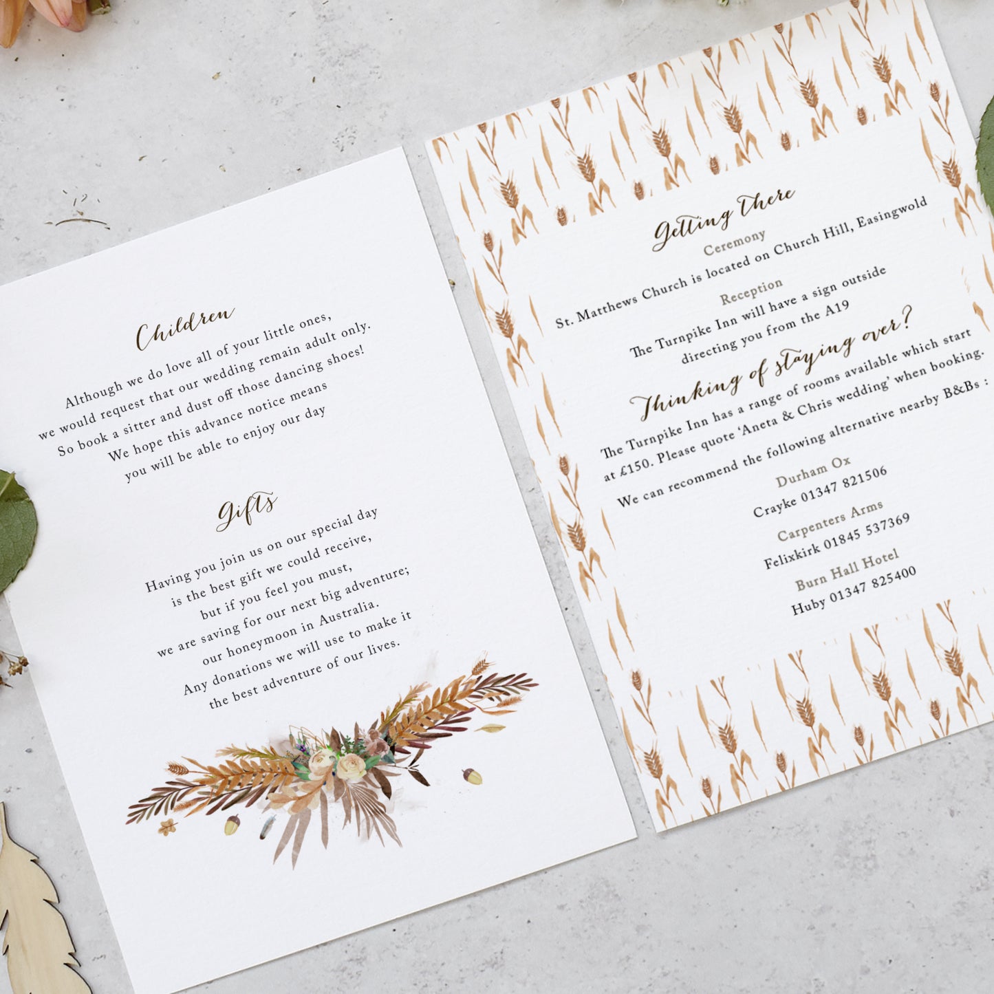 Highland Autumn Flat Invitation