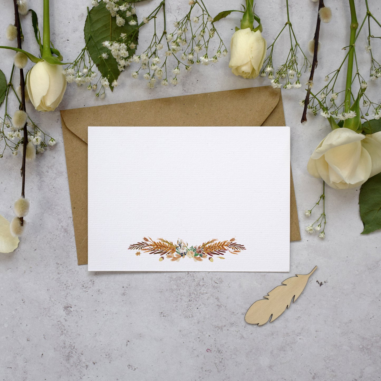 Blank reverse of 'Highland Autumn' thank you cards