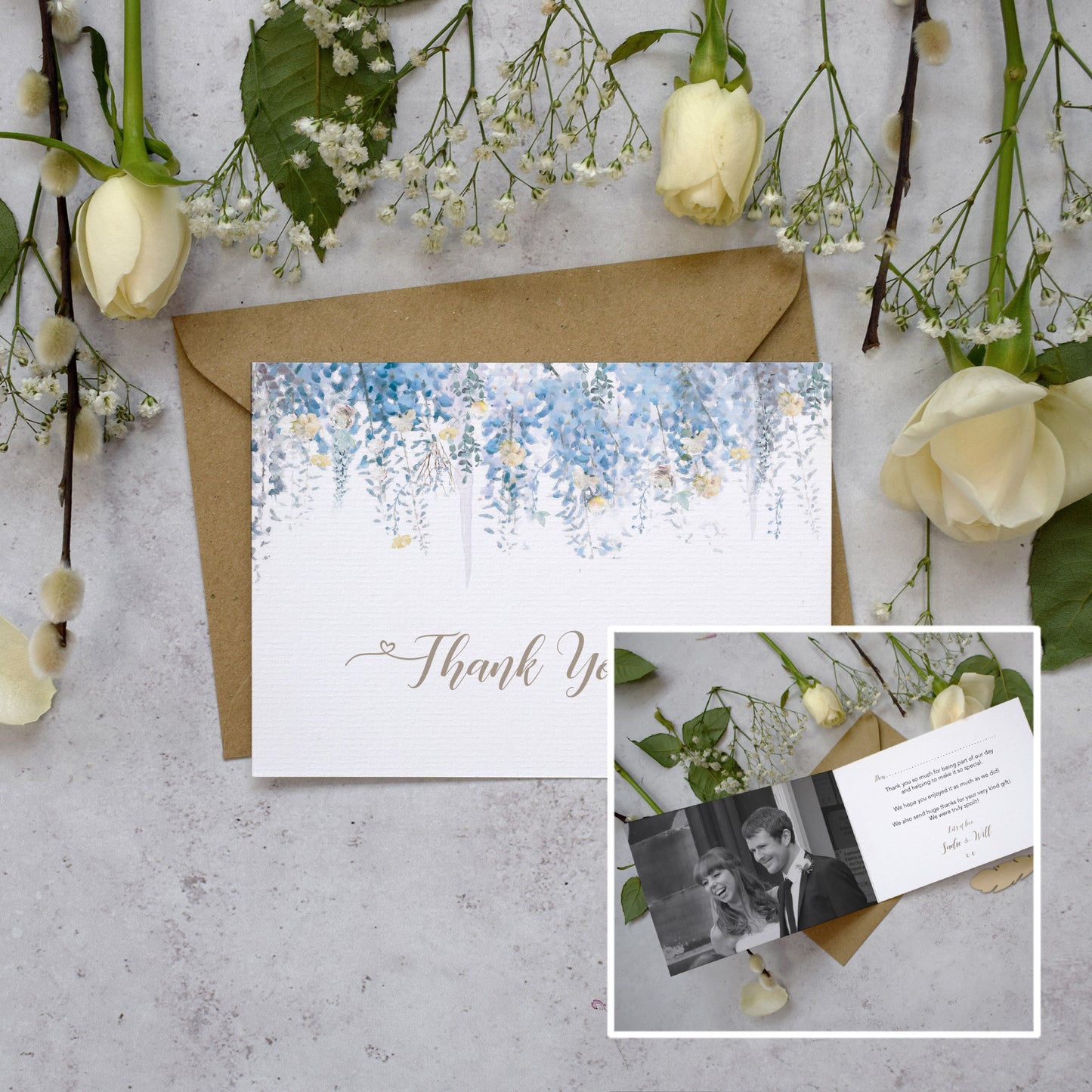 Personalised Photo Whimsical Coast Thank You Cards