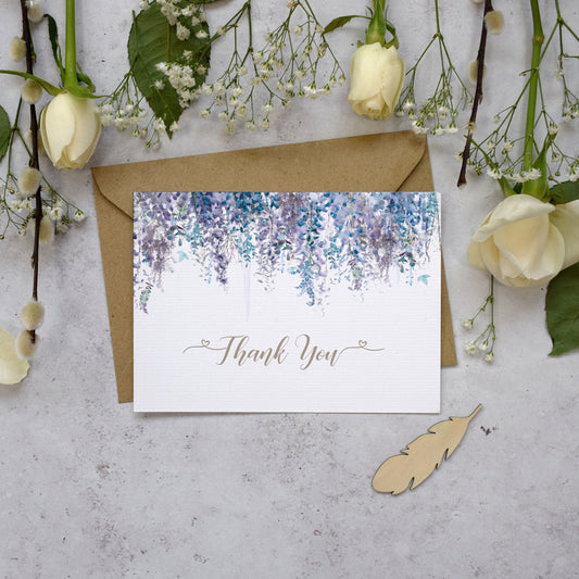 winter wedding thank you postcards
