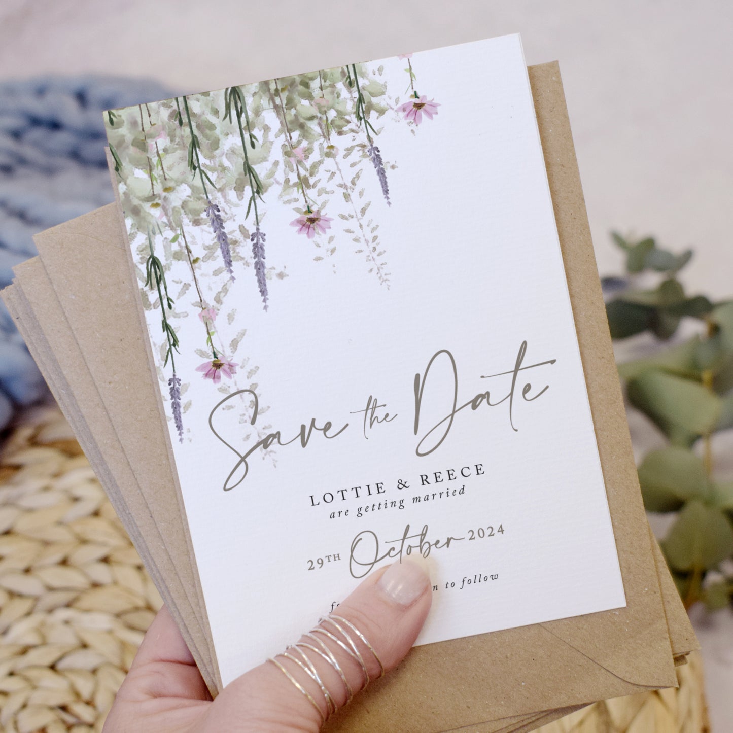 spring wedding save the date cards