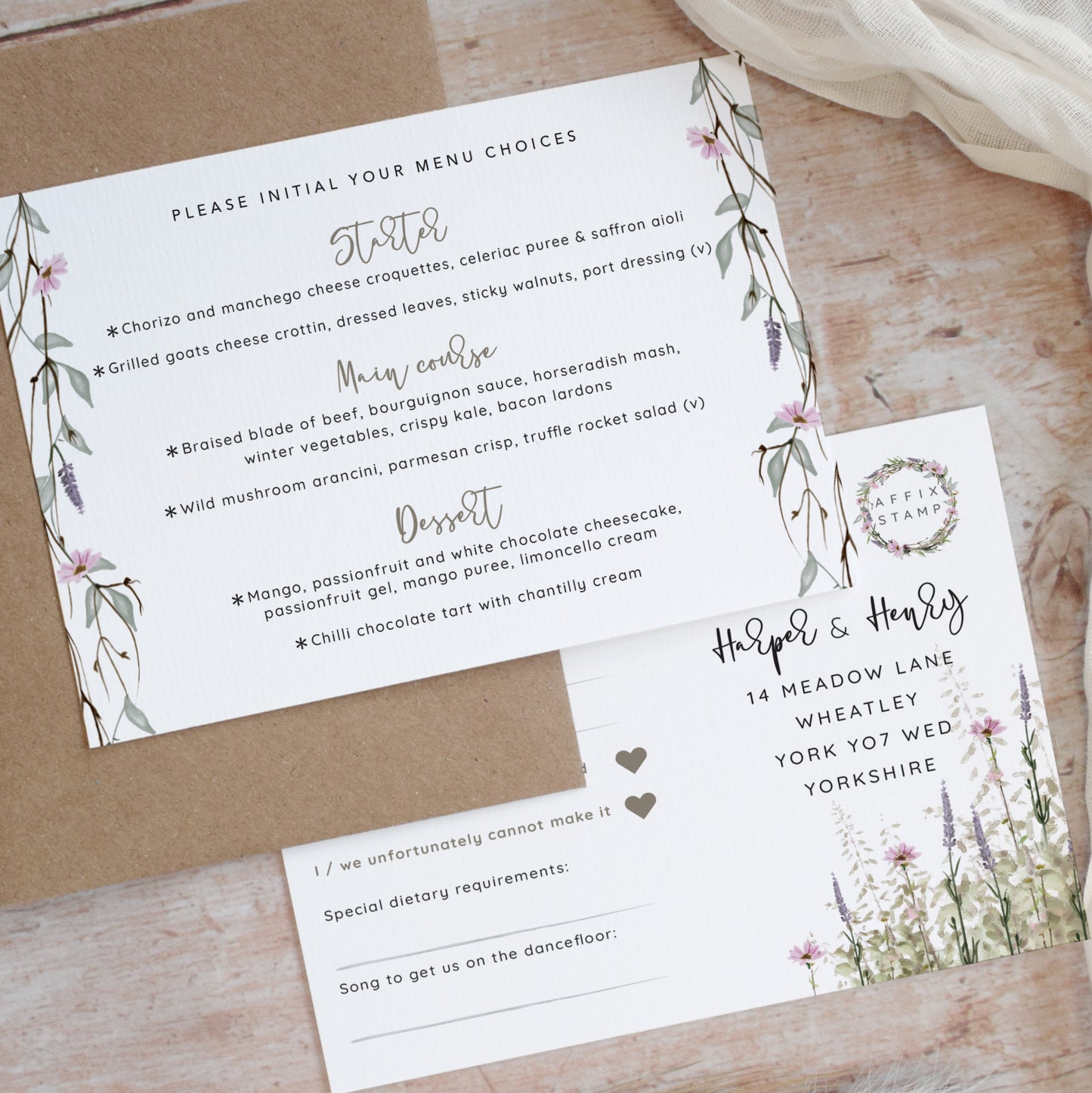 Whisper Gatefold Wedding Invitation
