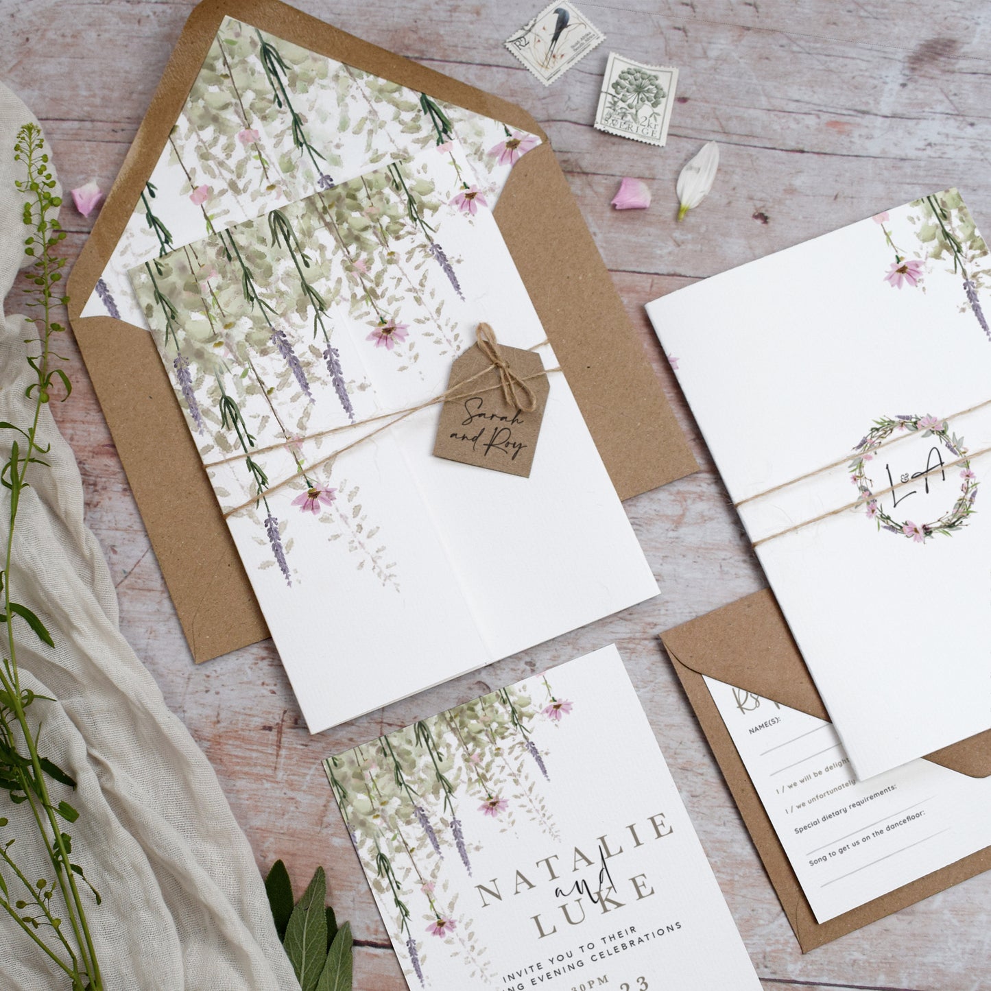 Whisper Gatefold Wedding Invitation
