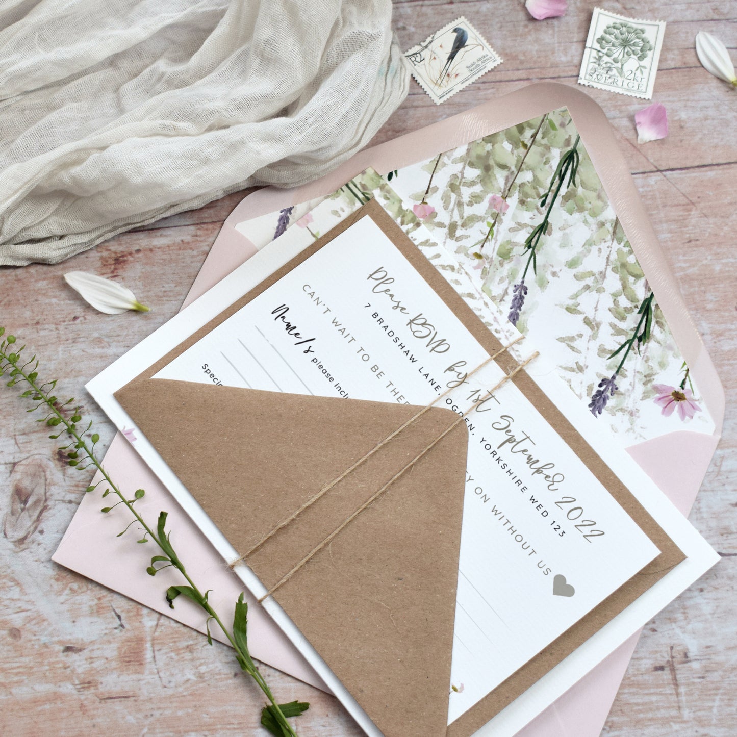 Whisper Gatefold Wedding Invitation