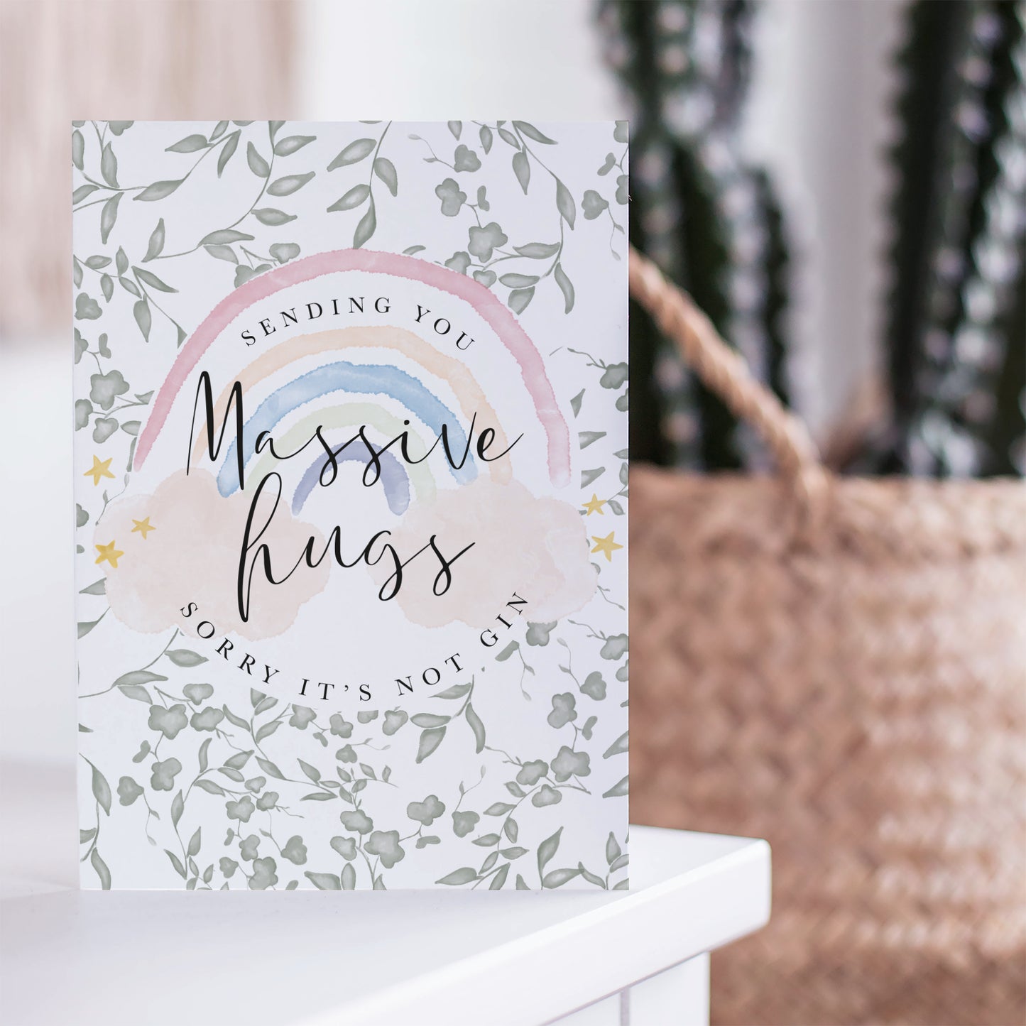 Rainbow hug greeting card