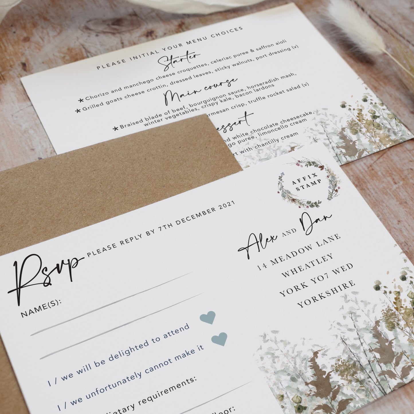 Rustic wedding invites fall wedding