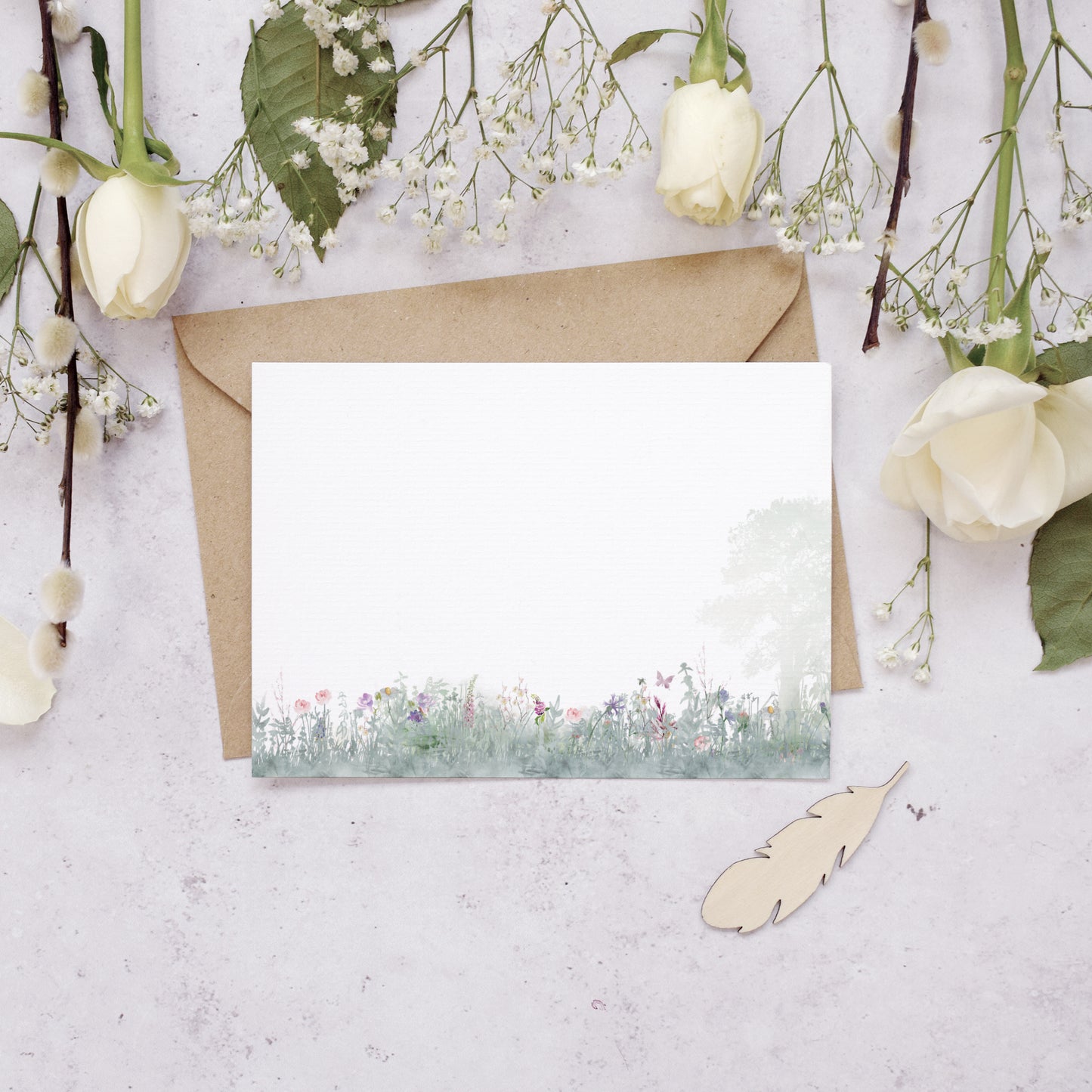 Secret Garden Wedding Thank You Postcards