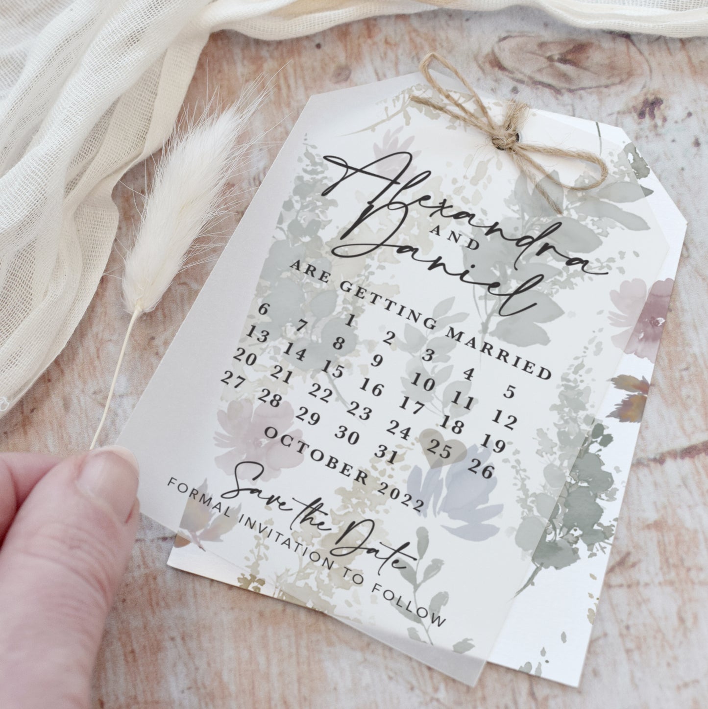 Autumn Wedding Save the Date Cards
