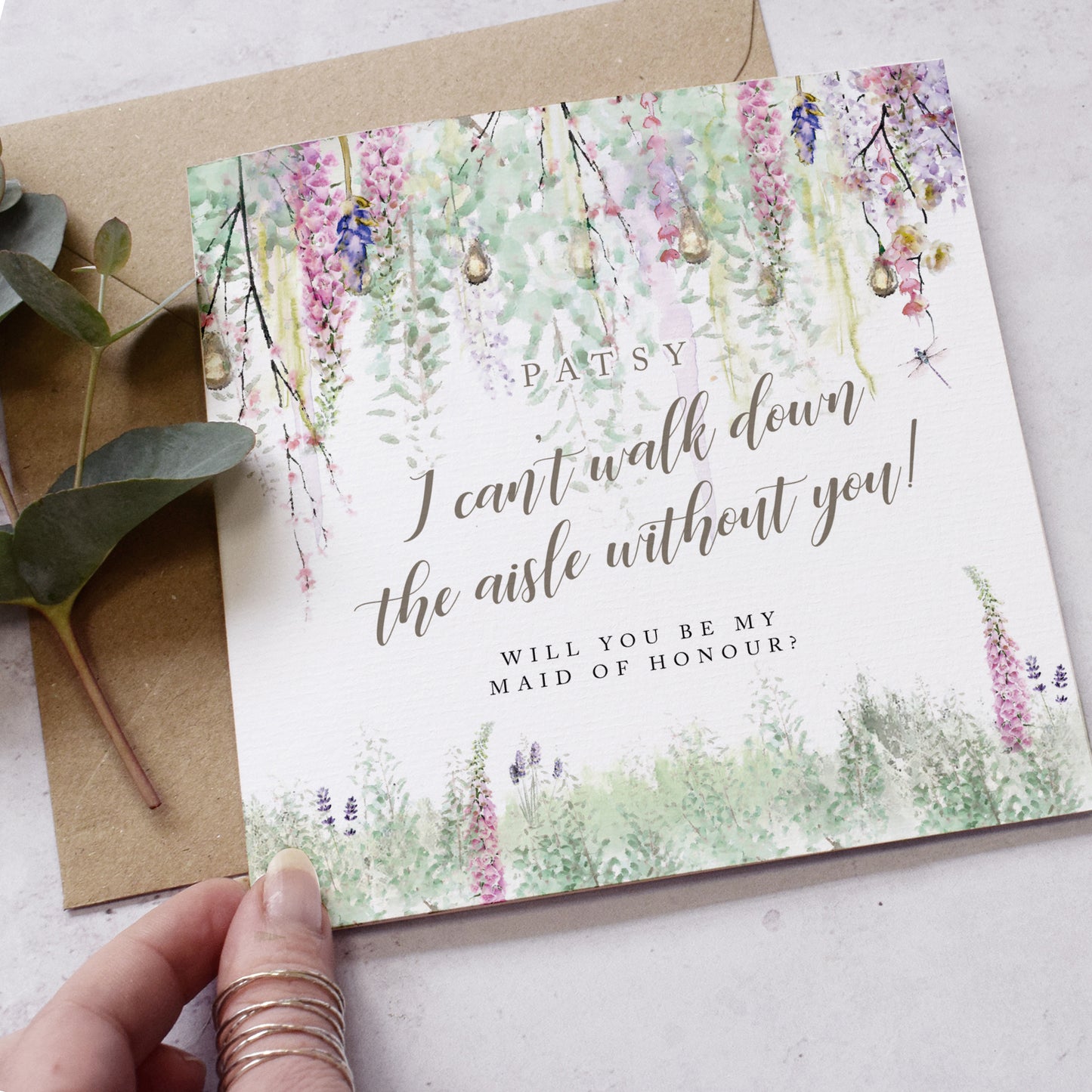 Will you be my Maid of Honour? Card
