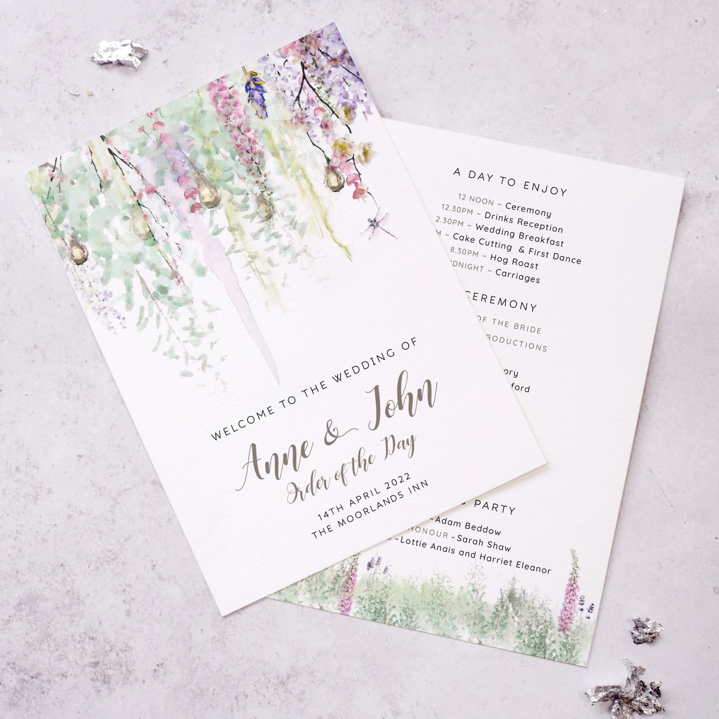 Whimsical Spring Order of the Day