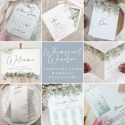 Whimsical Windsor Wedding Invitation Stack