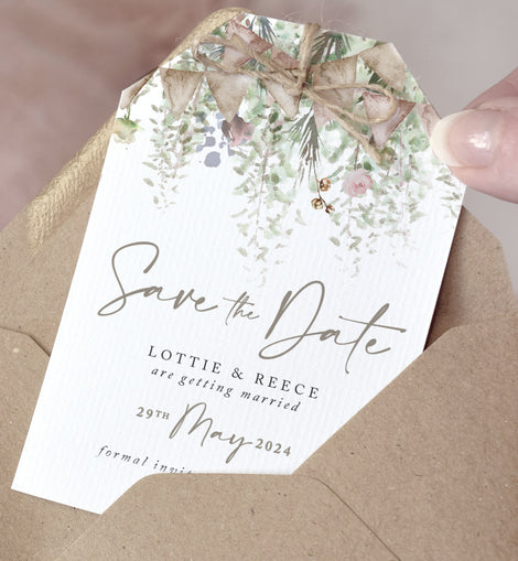 barn wedding save the date cards
