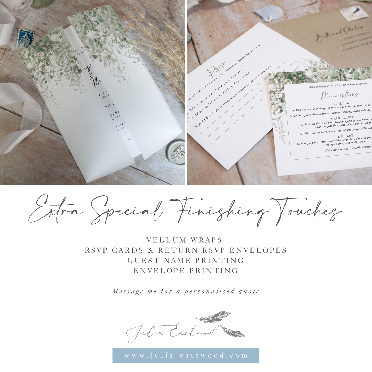 Whimsical Windsor Wedding Invitation Stack