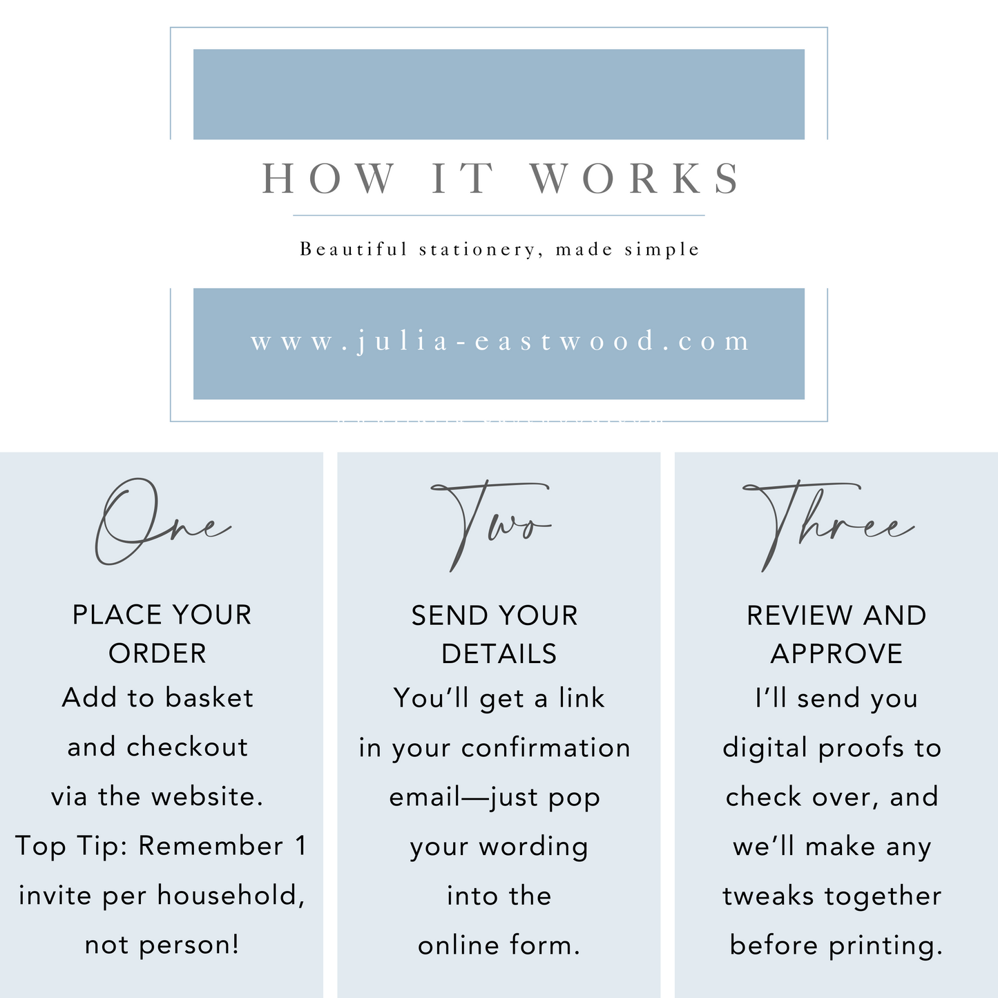 Periwinkle Wedding Invitation Stack
