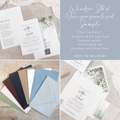 Whimsical Windsor Wedding Invitation Stack