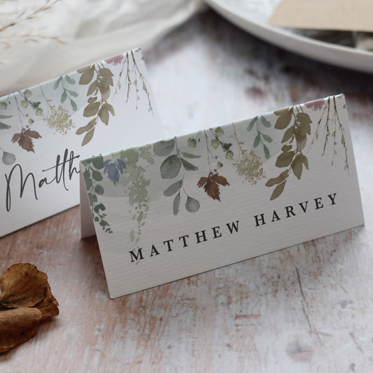 Autumn Leaves Place Cards