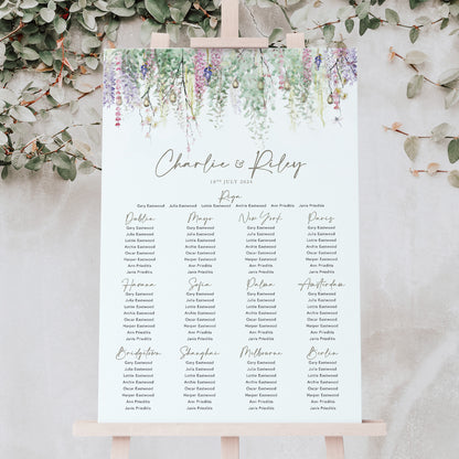 Whimsical Spring Wedding Table Plan