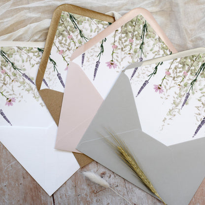 Whisper Wreath 3 Fold Concertina Wedding Invitation