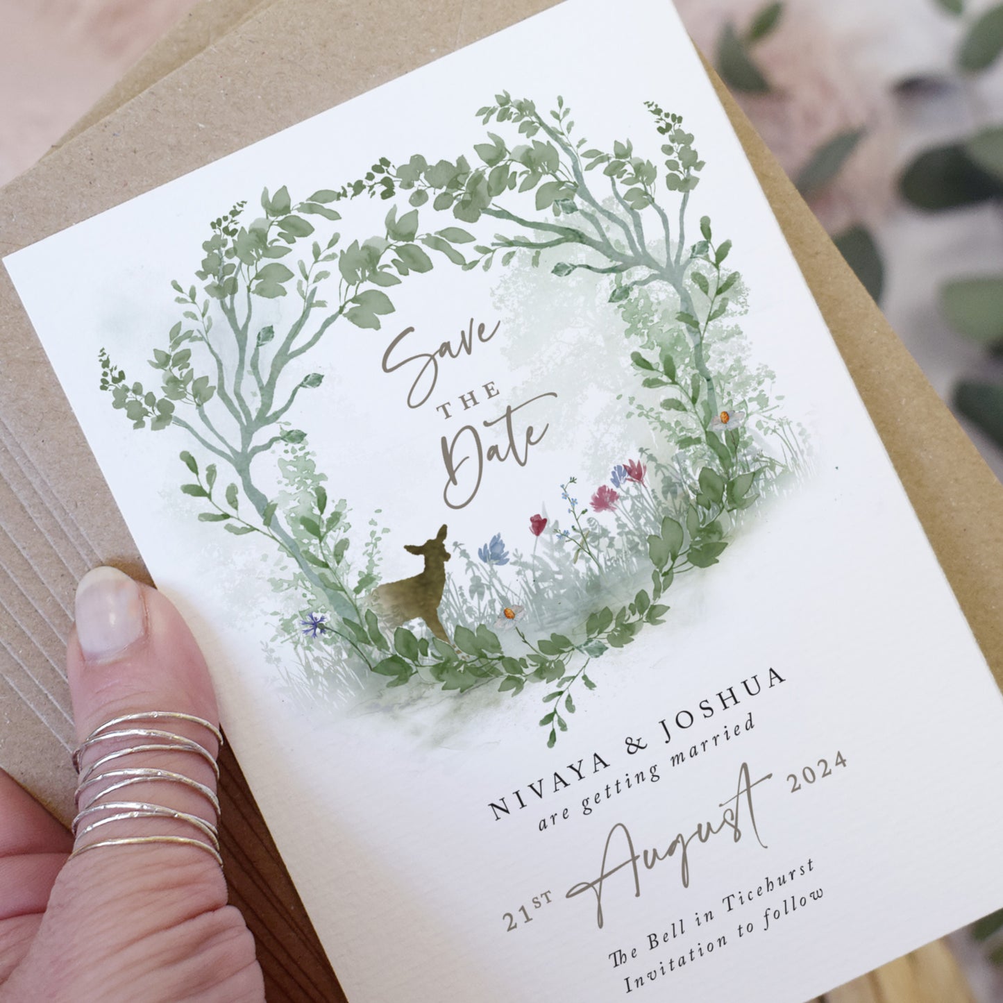 Wildflower Wedding Save the Date Cards