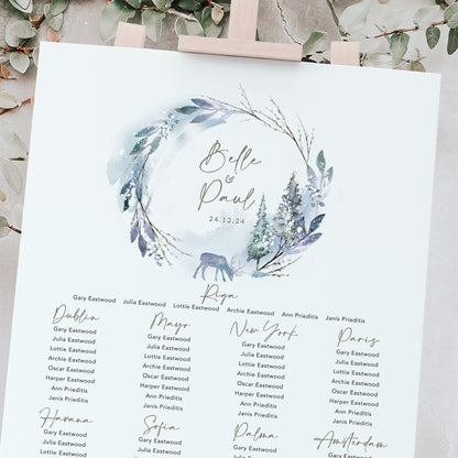 winter wedding seating plan