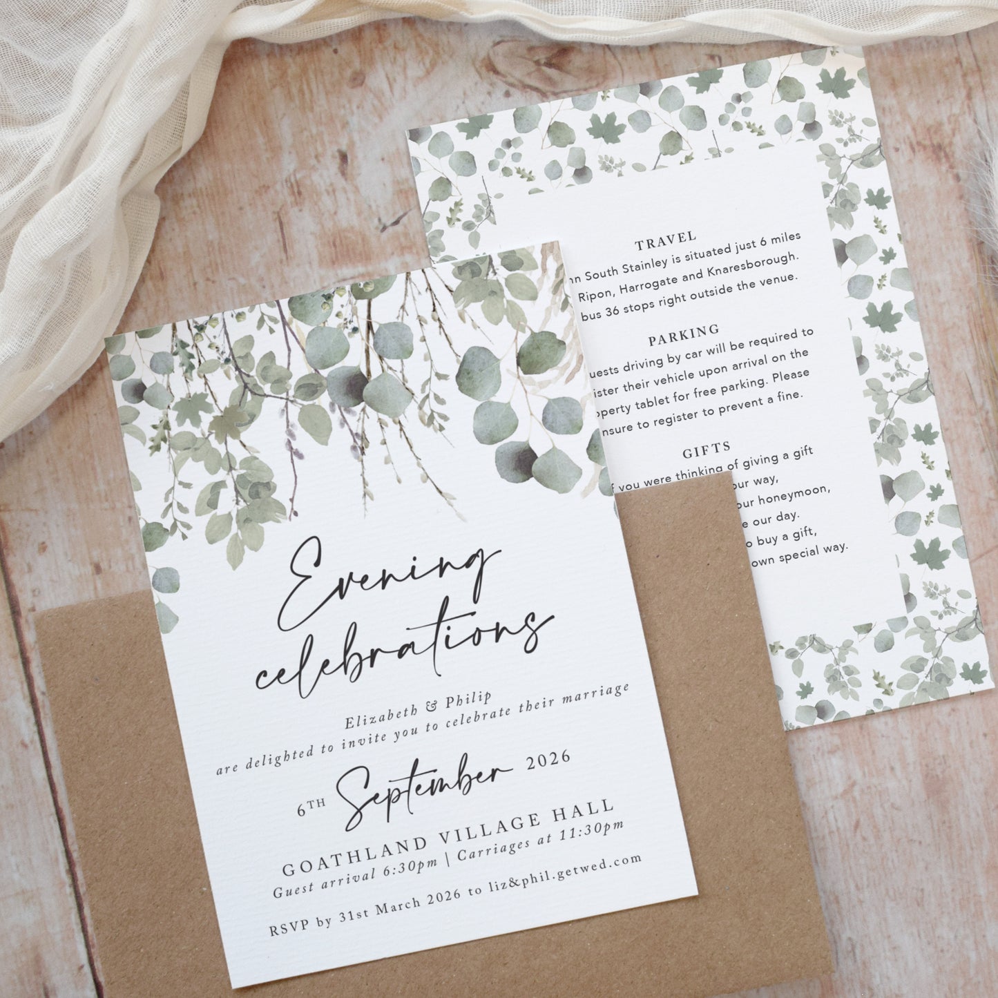 Willow Evening Wedding Invitations