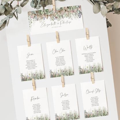 Whimsical Barn Wedding Seating Plan Cards