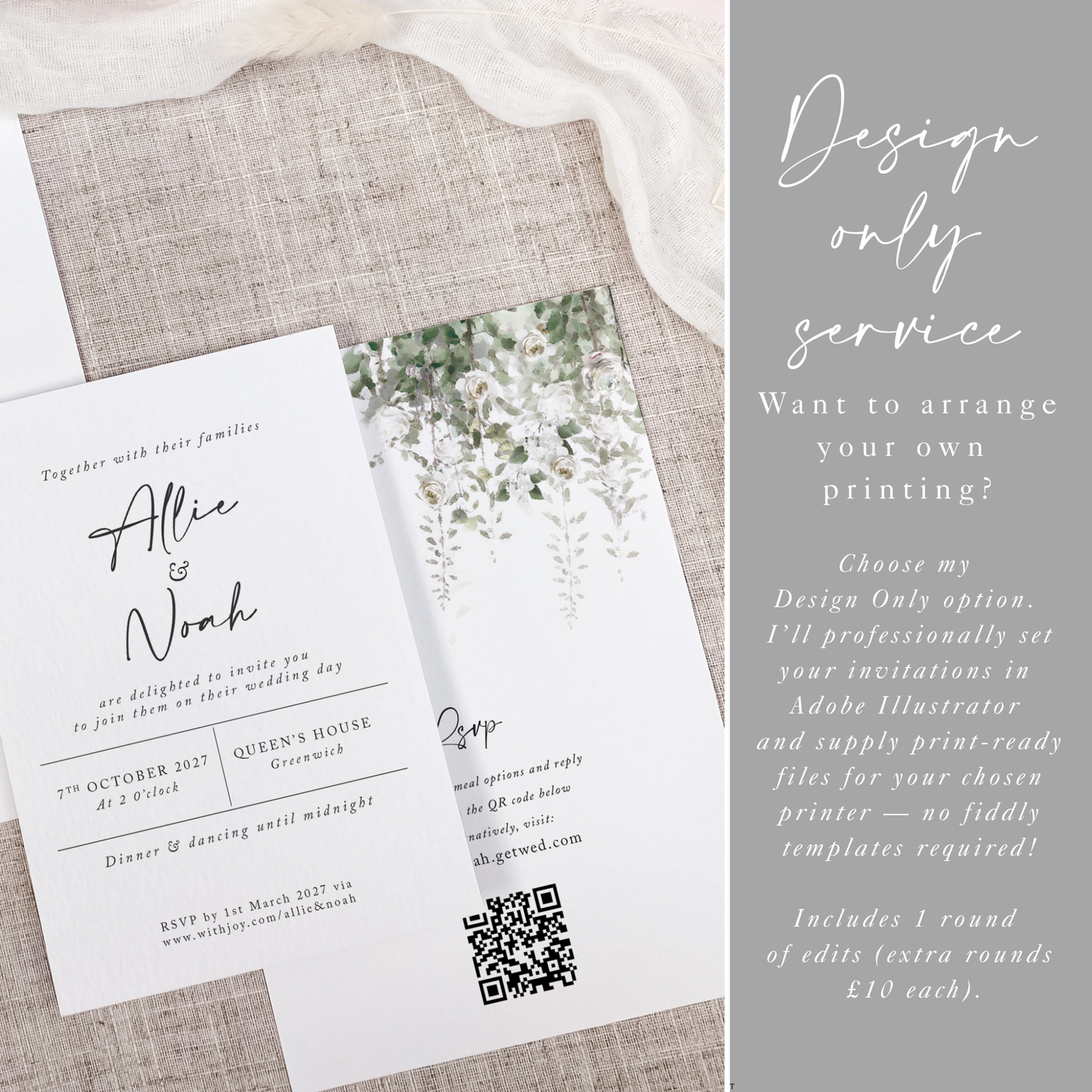 Whimsical Windsor Wedding Invitation Stack