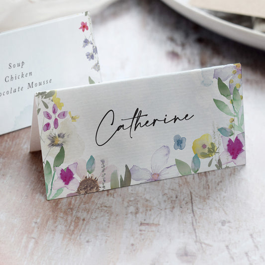 Flower Press Place Cards