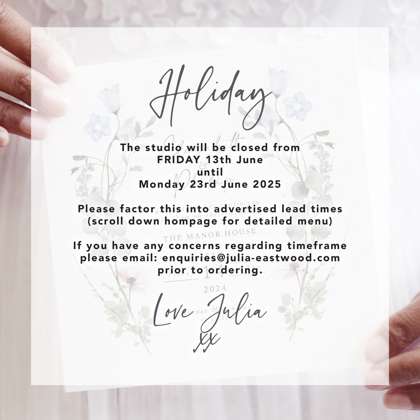Periwinkle Square Wedding Invitation