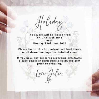 Periwinkle Square Wedding Invitation
