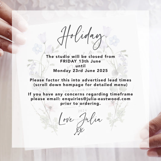 Periwinkle Square Wedding Invitation