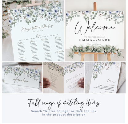 Winter Foliage Evening Wedding Invitations