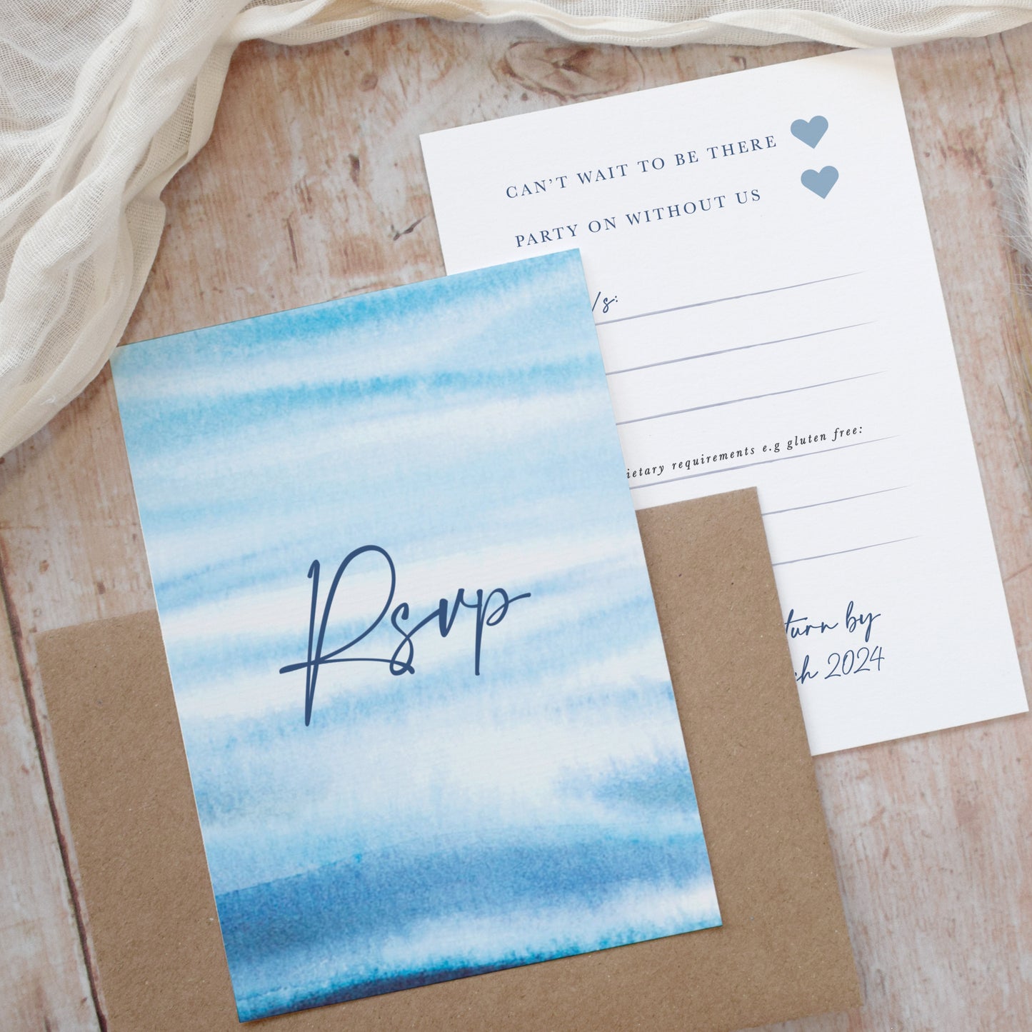 Ocean Road Gatefold Wedding Invitation