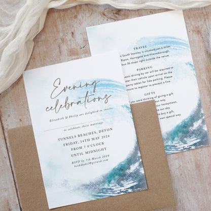 Ocean Road Evening Wedding Invitations