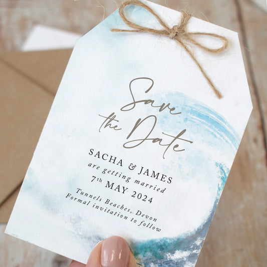 Ocean Road Wedding Save the Date Tags