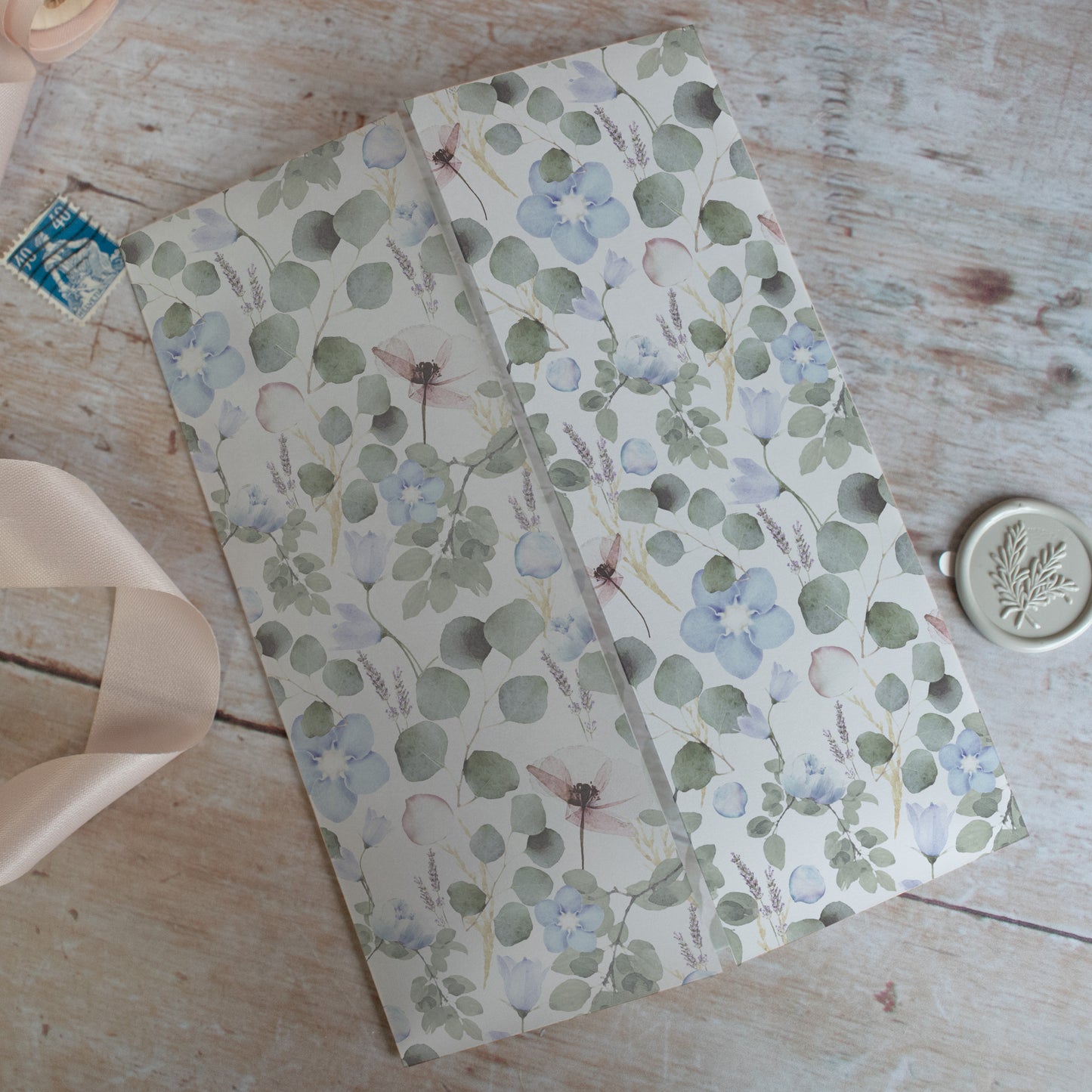 Periwinkle Pattern Vellum Wrap