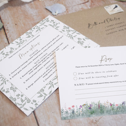 Secret Garden Flat Wedding Invitation