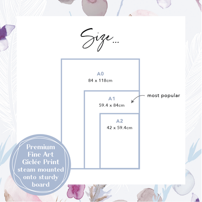 Periwinkle Wreath Wedding Table Plan