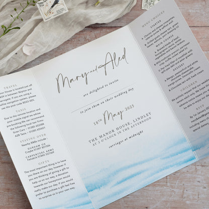 Ocean Road Gatefold Wedding Invitation