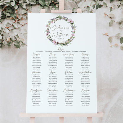 Large Table Plan Board for a rustic wedding