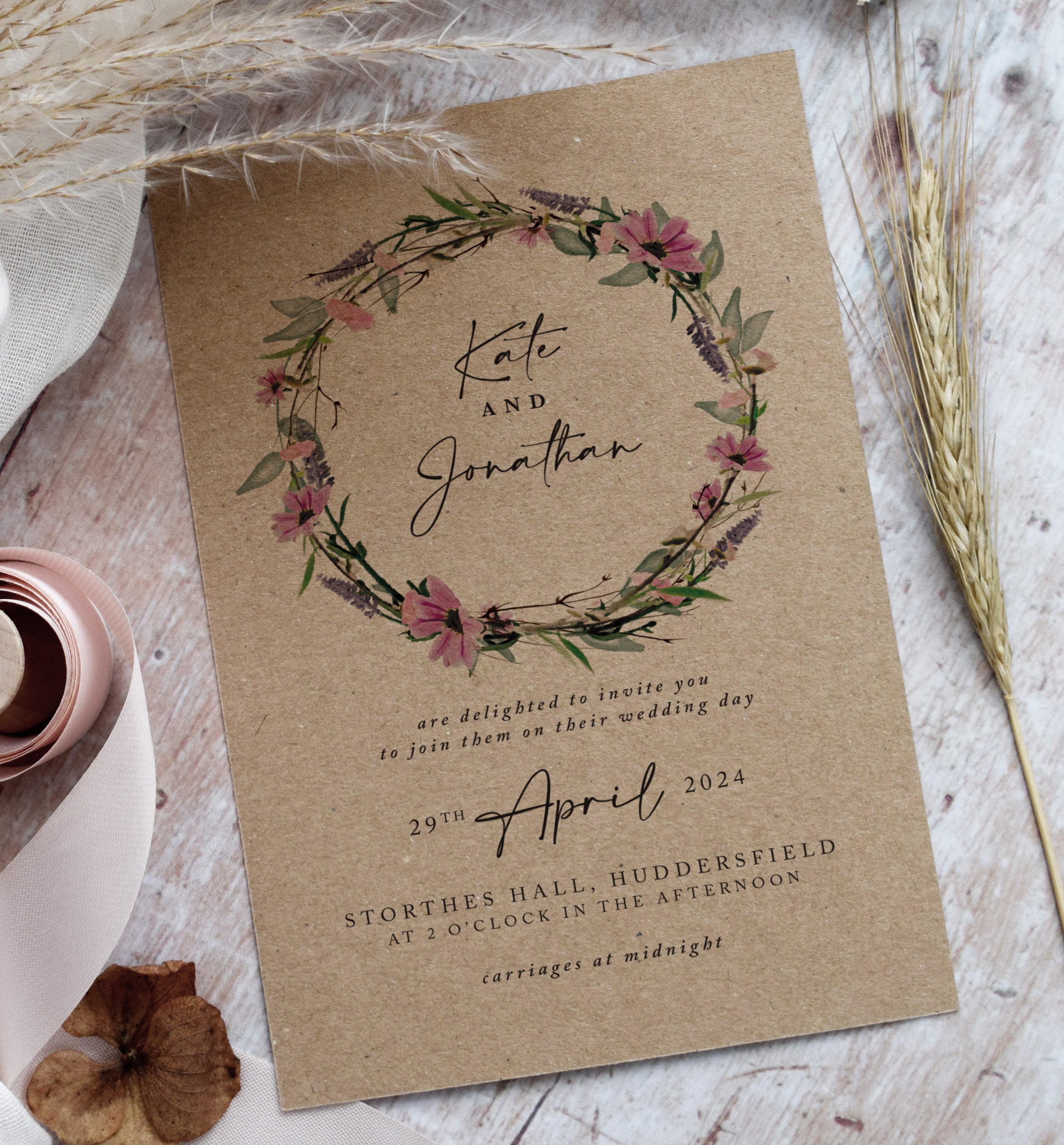 Boho on sale wedding invitations