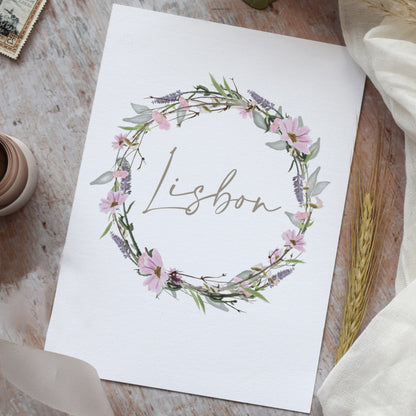 Wedding table name cards for a rustic wedding