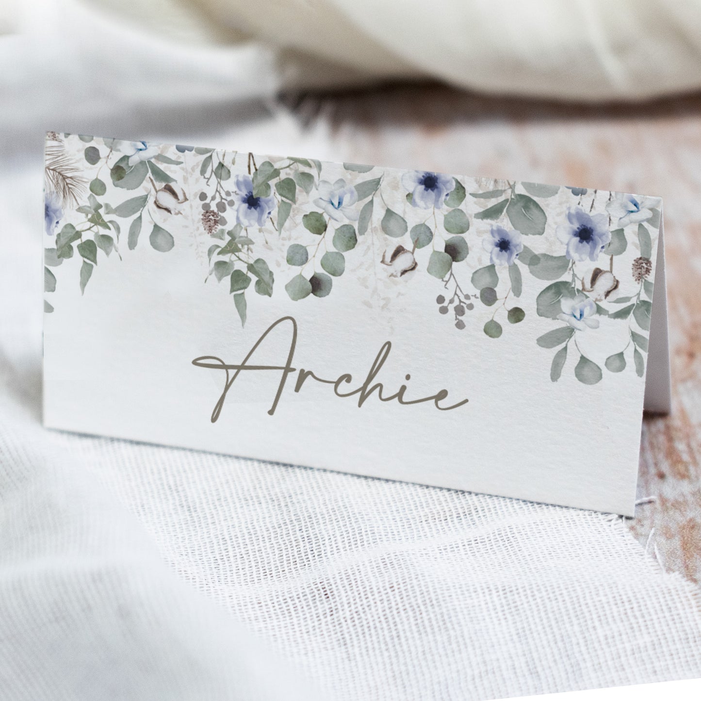 Winter Foliage Place Cards