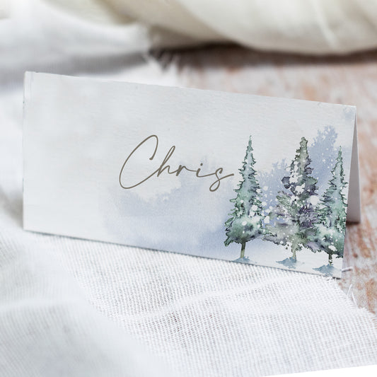 Winter Trees Place Cards